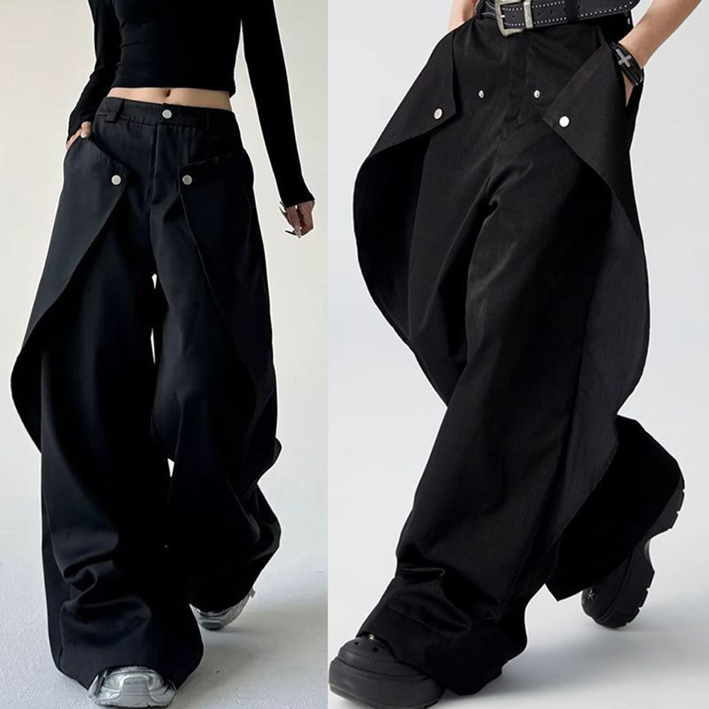 Street Fashion Men 2025 - Herenbroeken Stiksels Dubbellaags Ontwerp Casual Broeken