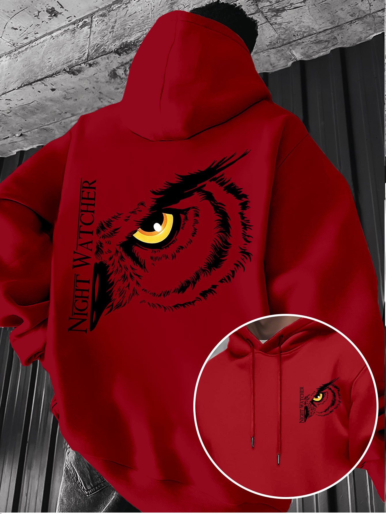 Hoodie met een print van grote - Fashion Street Night recensie en prijs